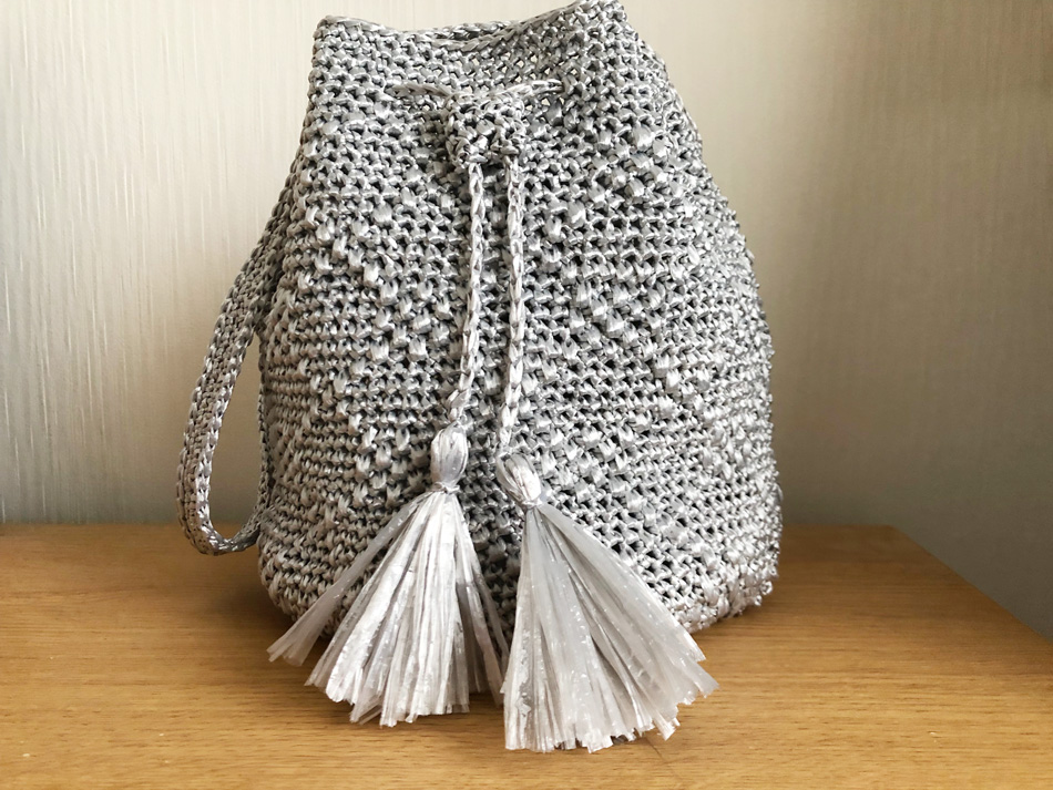 オトナ女子のクロッシェスタイル 巾着バッグの編み方補足 Popknitter
